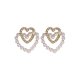 Double love pearl earrings