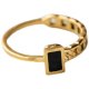 Cool Style Premium Black Rectangular Chain Ring for Women