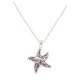 Metal Swirl Starfish Ocean Pendant Necklace