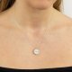 Double Sided Mother of Pearl Disc Pendant with