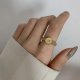 Niche design sense portrait ring female fashion personality ins titanium steel index finger ring light luxury exquisite