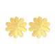 Alloy Flower Earrings Vintage copper Flower Drop Earrings for Women