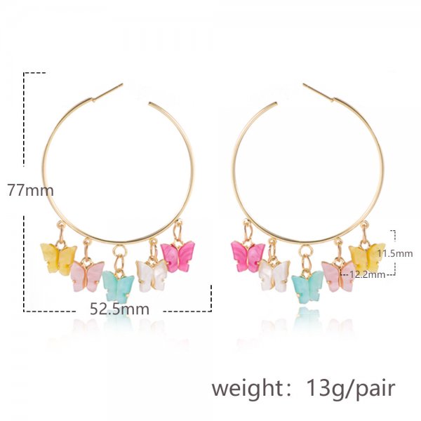 The butterfly earrings stud earrings