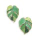 Garland drip leaf earrings