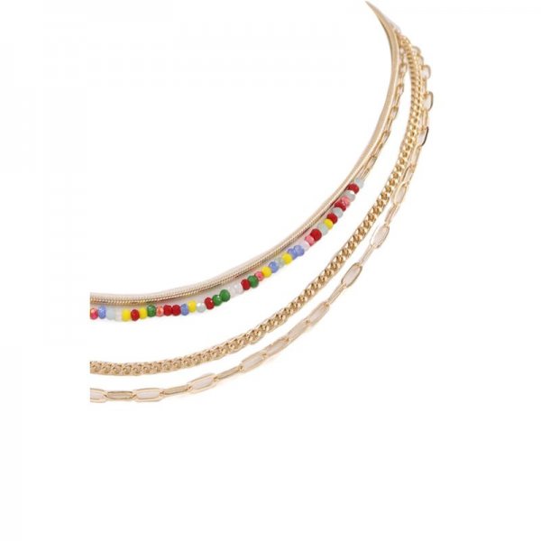 Layered Faceted Bead Necklace