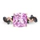 Enchanted Villains Maleficent Pink Topaz and Enhanced Black Crystal Thorn Ring in Rose Copper and zinc alloy